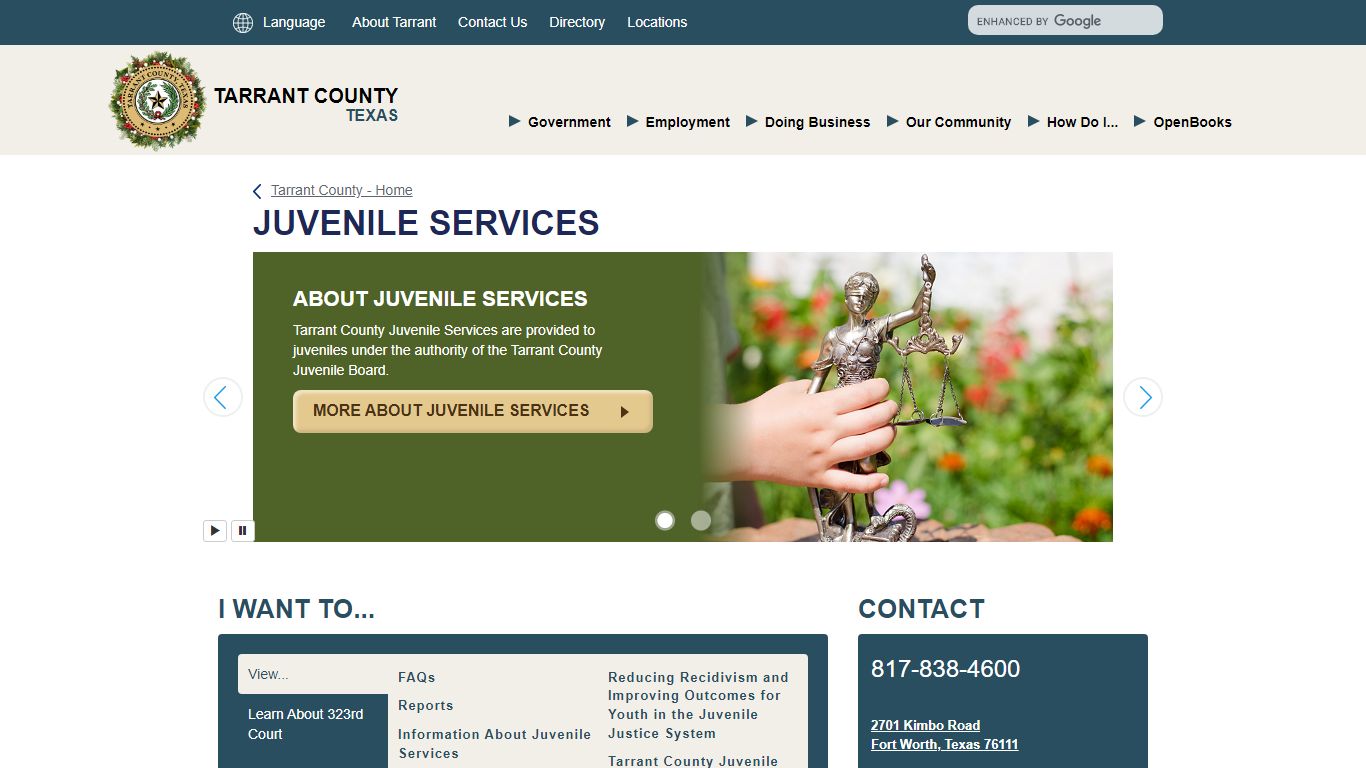 Juvenile Services - Tarrant County TX